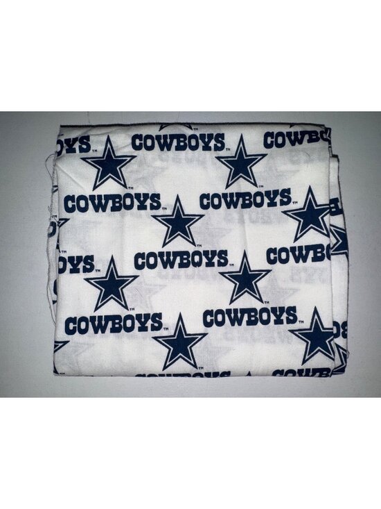 Dallas Cowboys Other - Vintage Fabric Remnant Dallas Cowboys NFL Football Team White Blue Stars Cotton